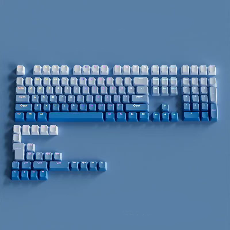Keycap OEM Gradient Xuyên led PBT- Xanh Blue