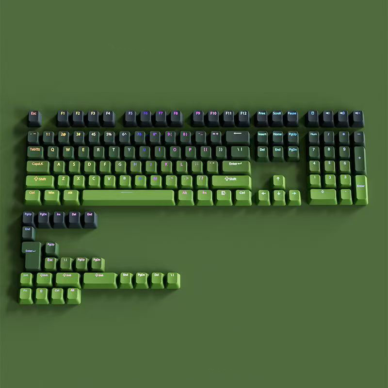 Keycap OEM Gradient Xuyên led PBT- Xanh Green