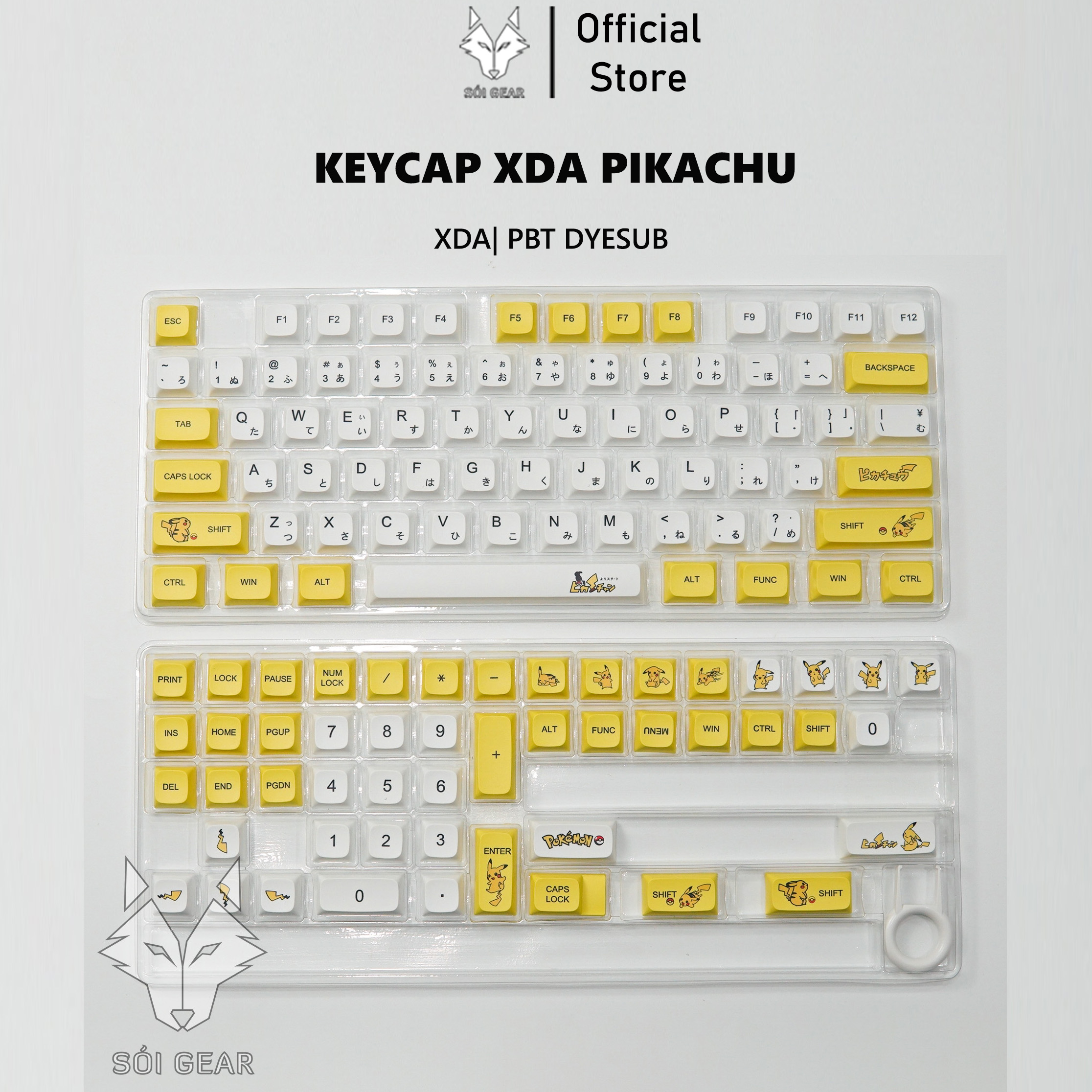 Keycap XDA Pikachu PBT Dyesub