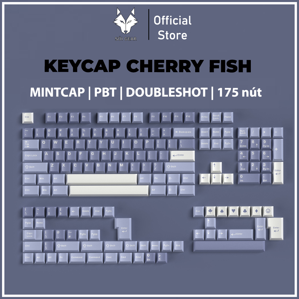 Keycap Mintcaps Cherry PBT Doubleshot Fish