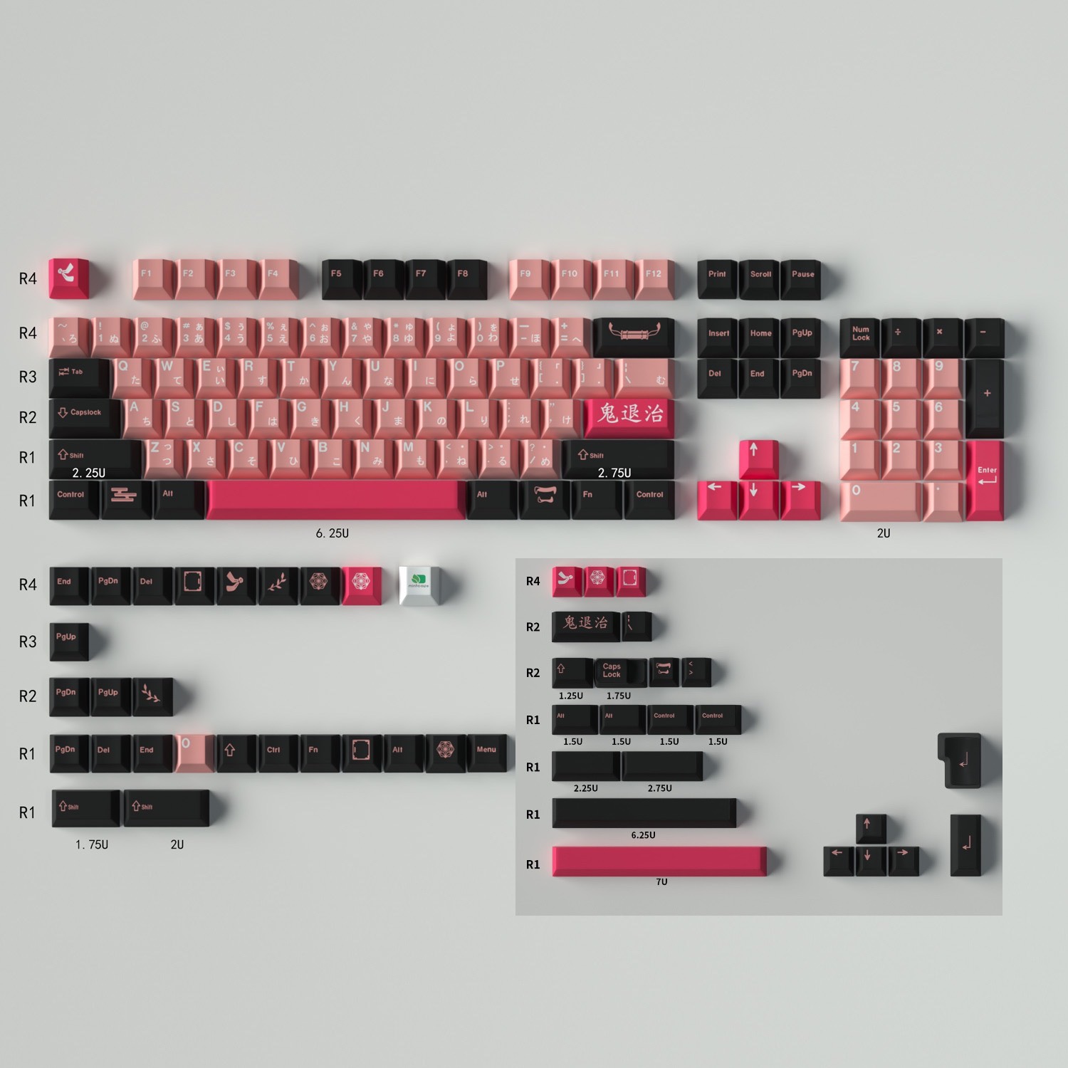 Keycap Mintcaps Cherry Ghost Slayer PBT Dyesub