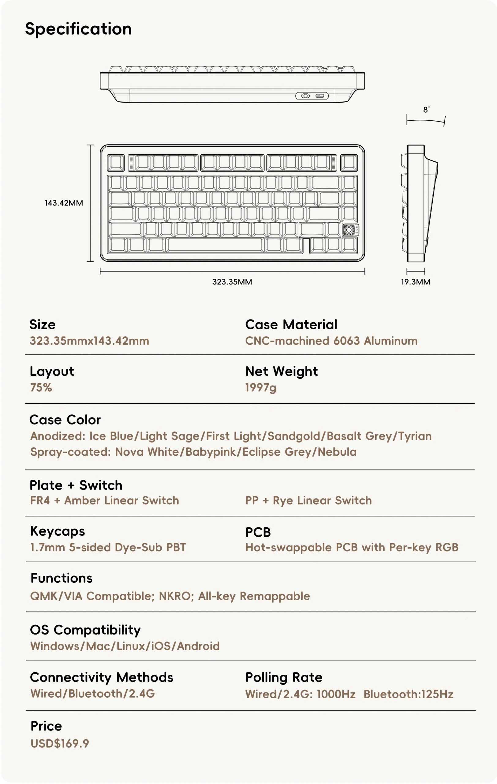 [In Stock] Bàn phím cơ EVO75
