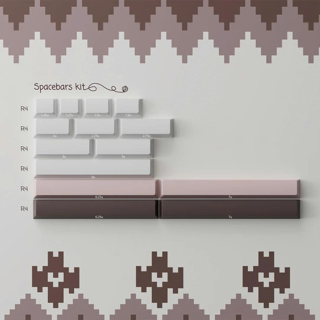 [Pre Order] Keycap PBTfans Fair Isle Cherry PBT Doubleshot