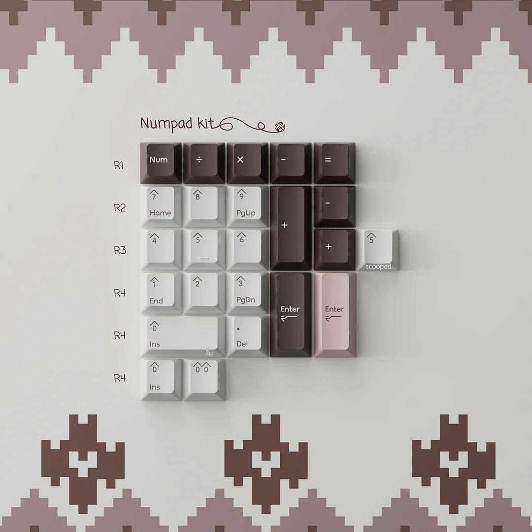[Pre Order] Keycap PBTfans Fair Isle Cherry PBT Doubleshot