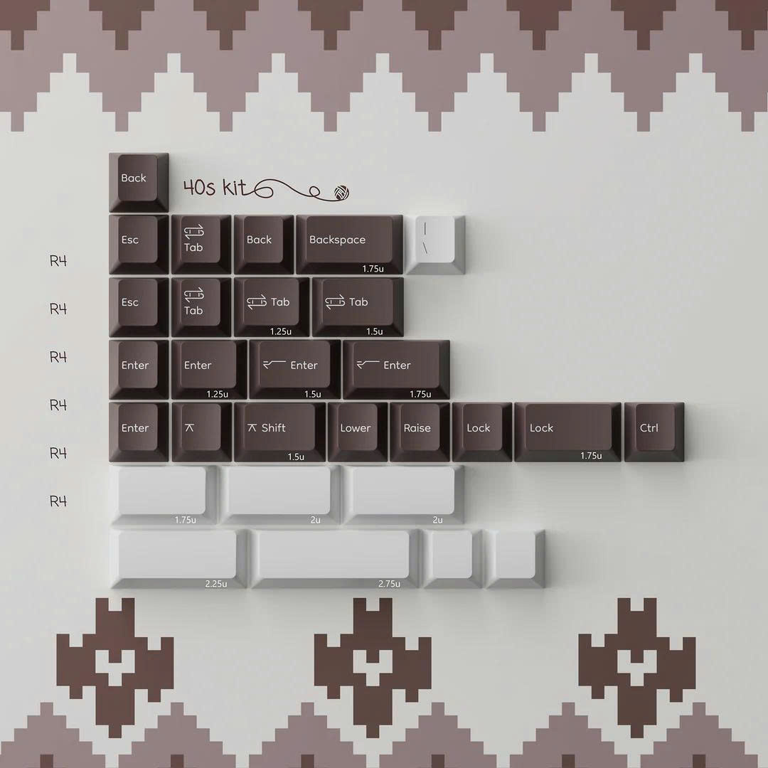 [Pre Order] Keycap PBTfans Fair Isle Cherry PBT Doubleshot
