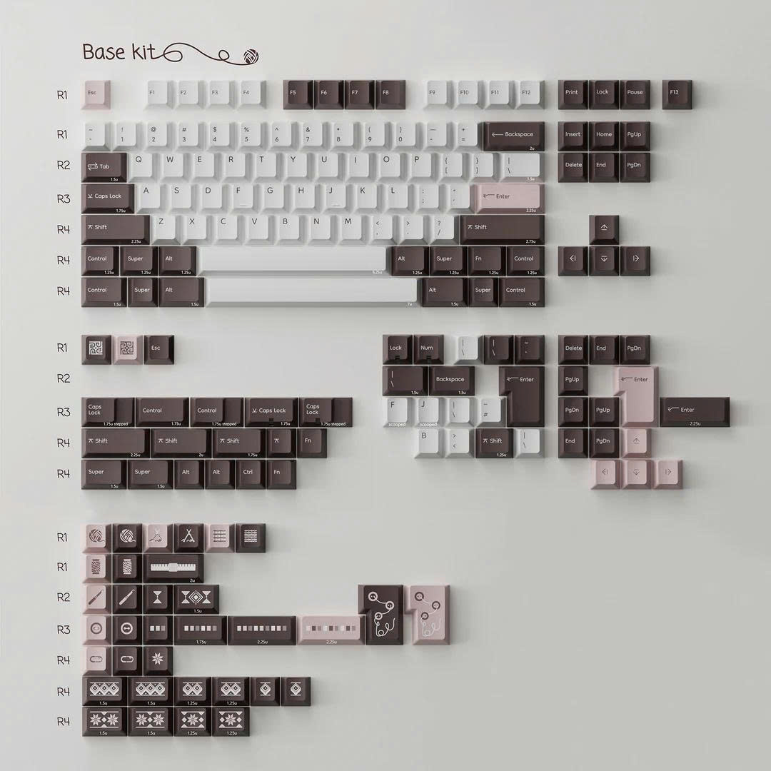 [Pre Order] Keycap PBTfans Fair Isle Cherry PBT Doubleshot