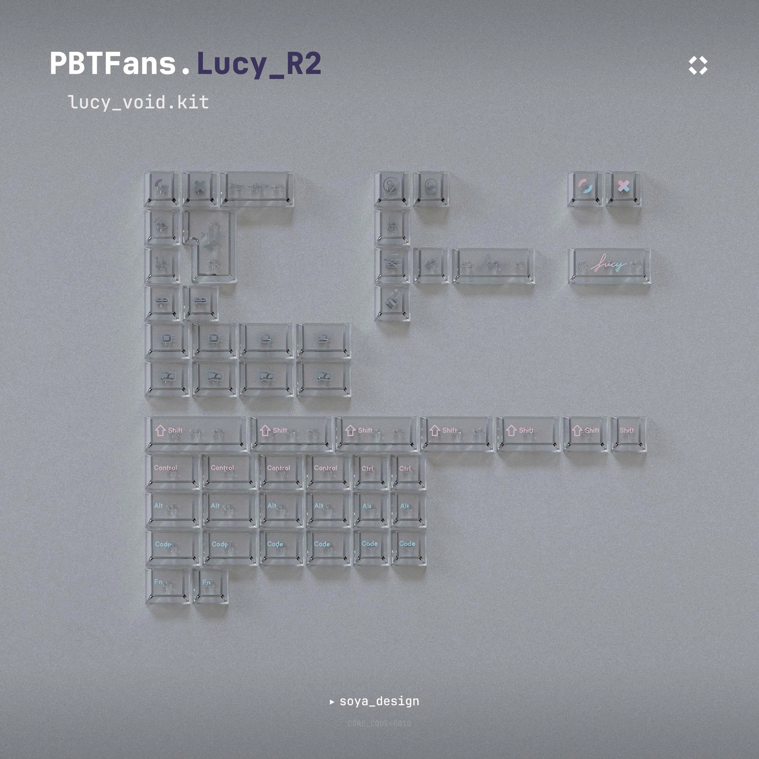 [Pre Order] Keycap PBTFANS LUCY Cherry PBT Dyesub