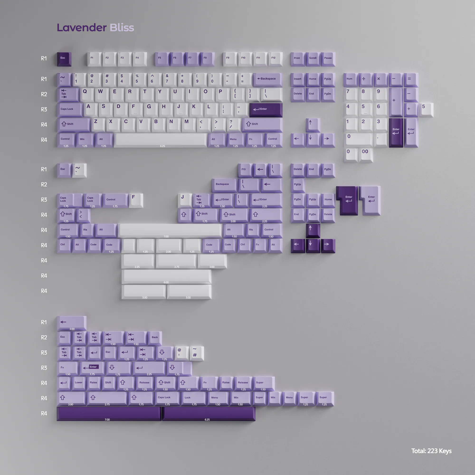 [In Stock] Keycap WS Lavender Bliss