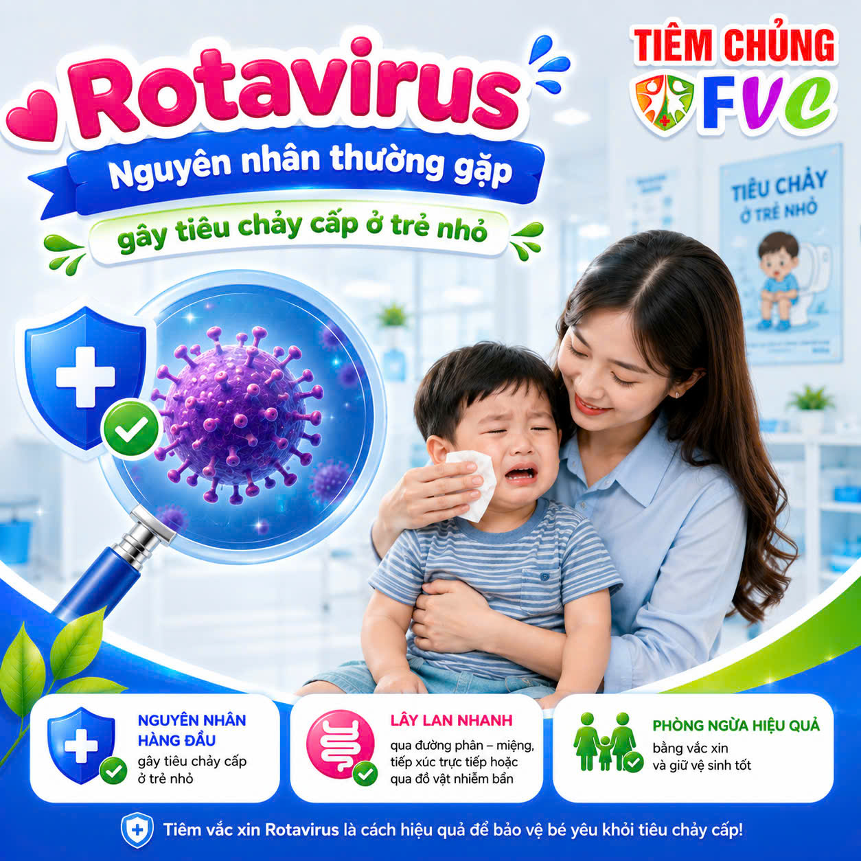 Rotavirus – Nguyên nhân thường gặp gây tiêu chảy cấp ở trẻ nhỏ