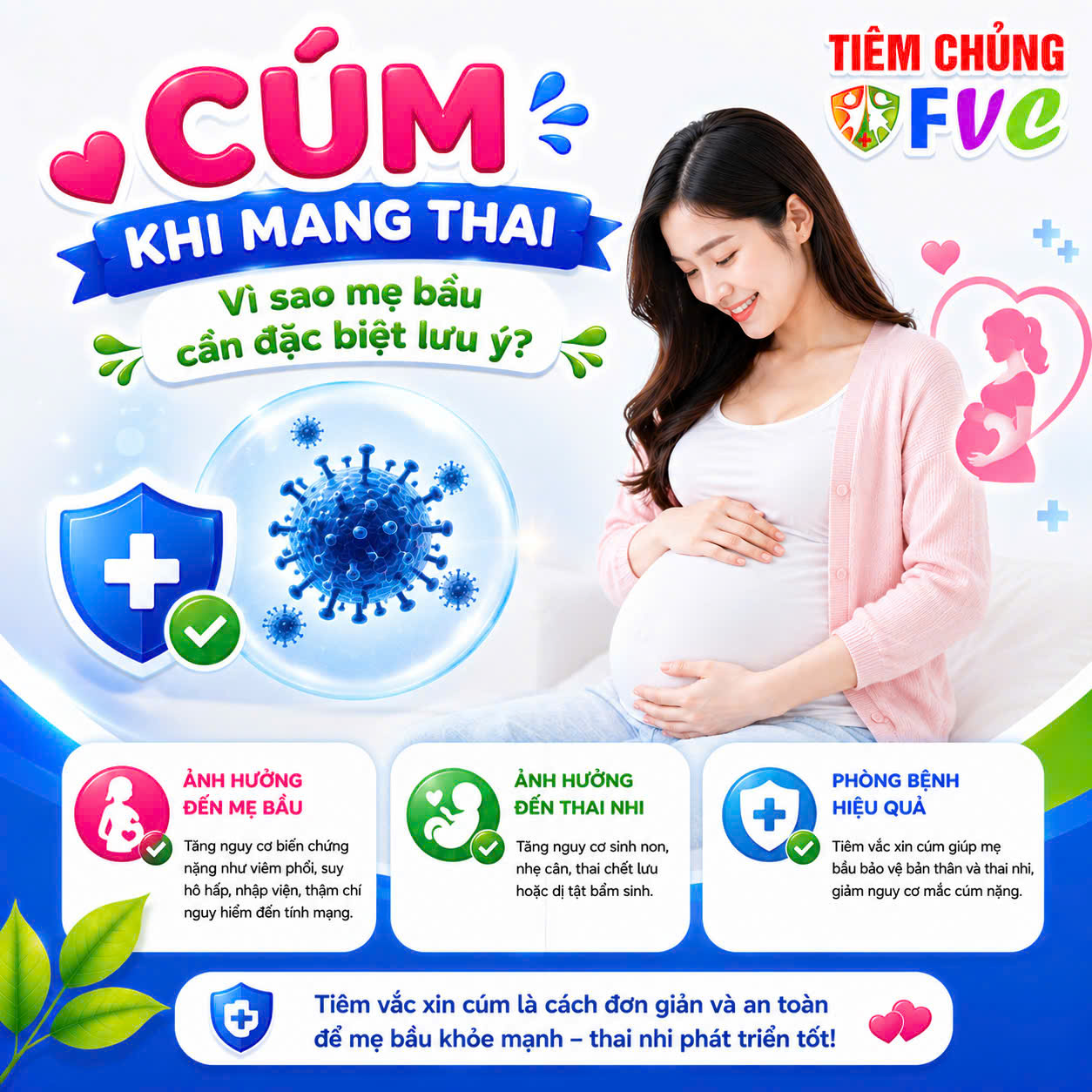 Cúm khi mang thai – Vì sao mẹ bầu cần đặc biệt lưu ý?