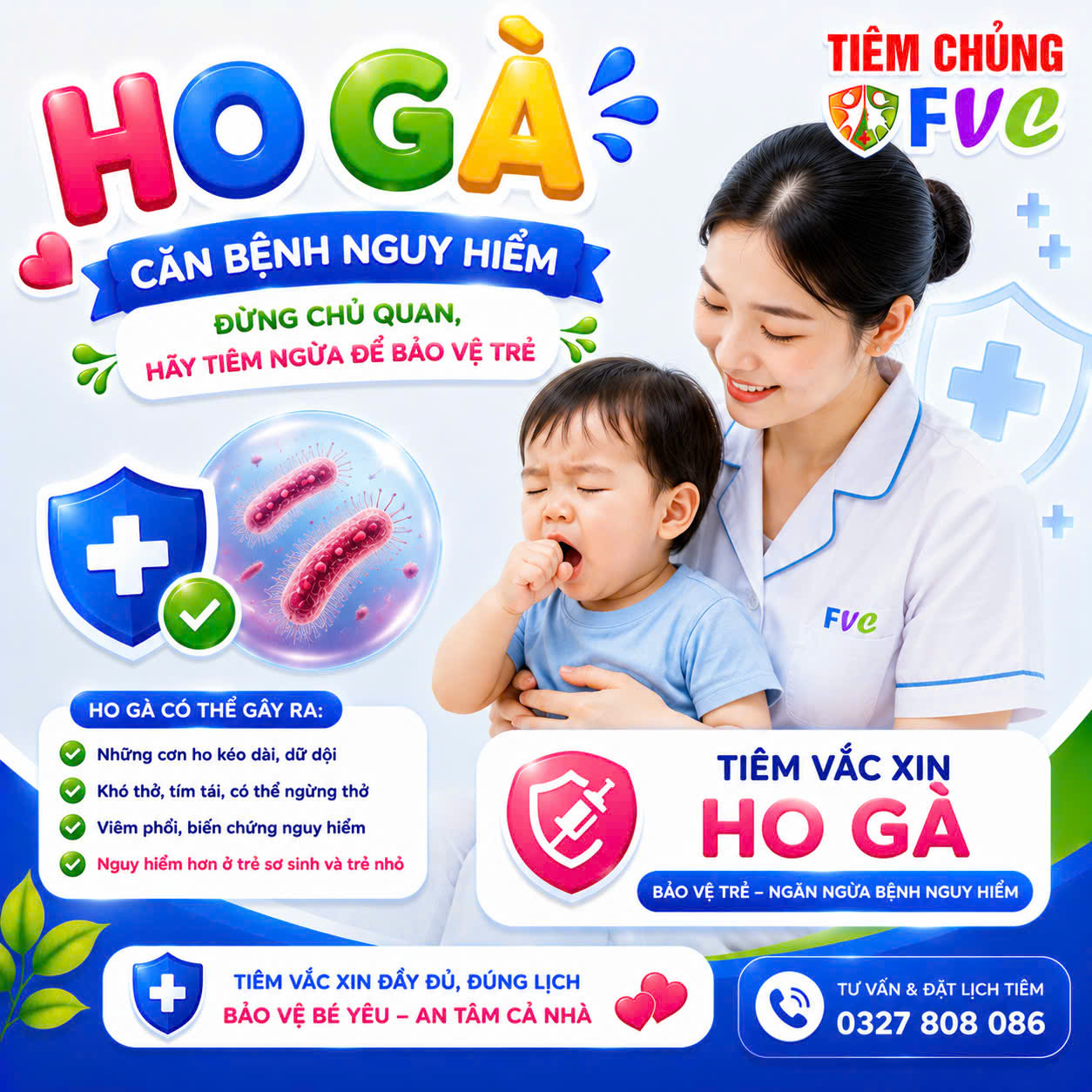 Ho gà – Cơn ho kéo dài có thể nguy hiểm ở trẻ nhỏ