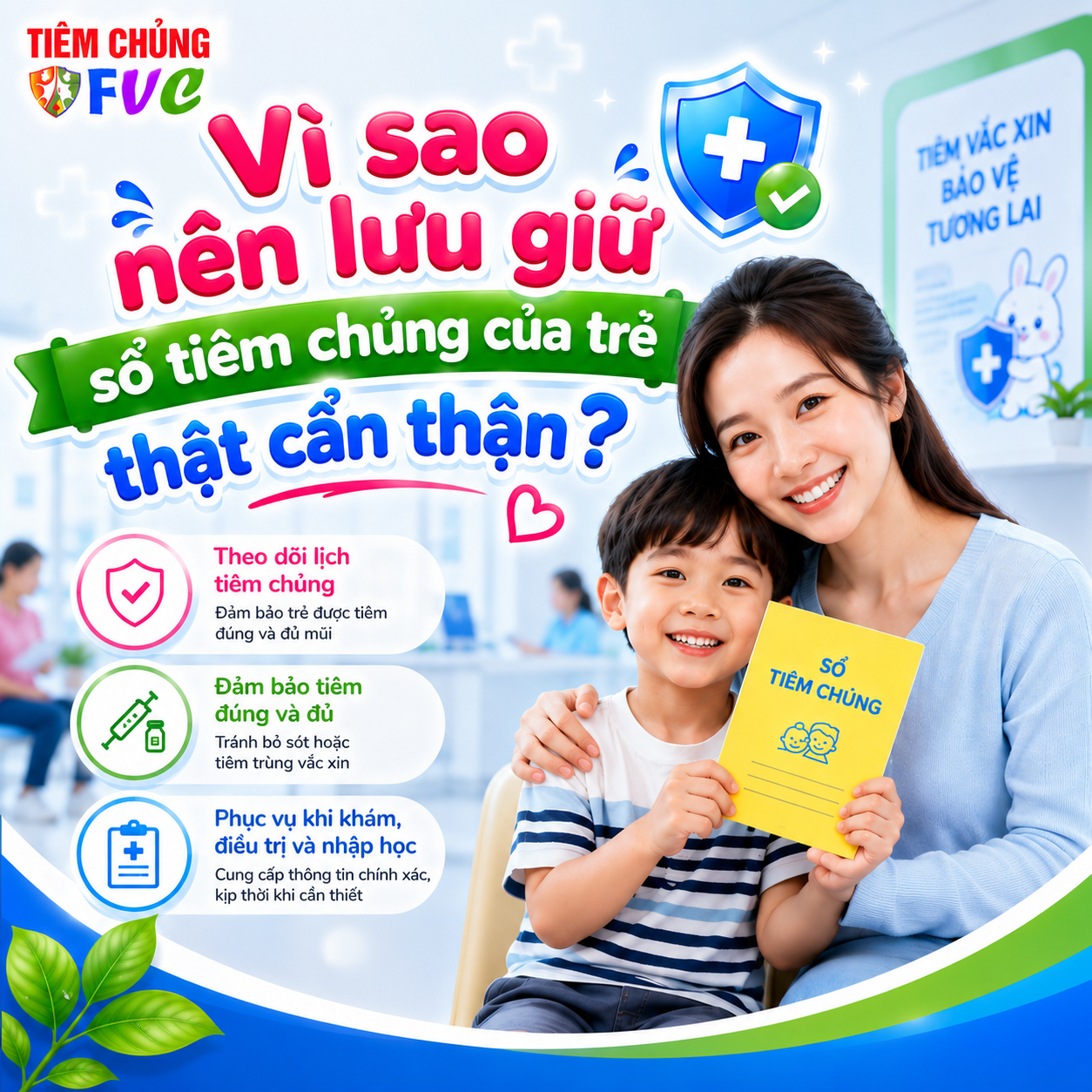Vì sao nên lưu giữ sổ tiêm chủng của trẻ thật cẩn thận?