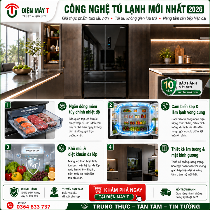 Vì Sao Tủ Lạnh Công Nghệ Mới Đang Trở Thành “Trợ Thủ” Của Mọi Căn Bếp?