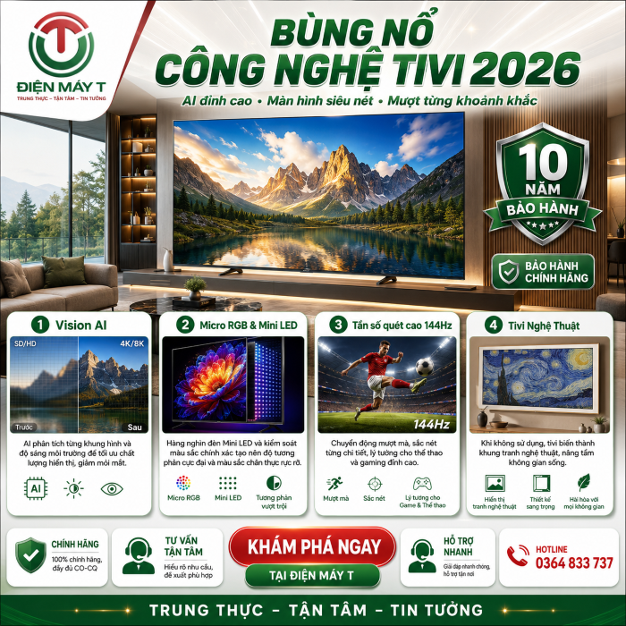 Tivi 2026 Có Gì Mới Mà Ai Xem Một Lần Cũng Muốn Nâng Cấp?
