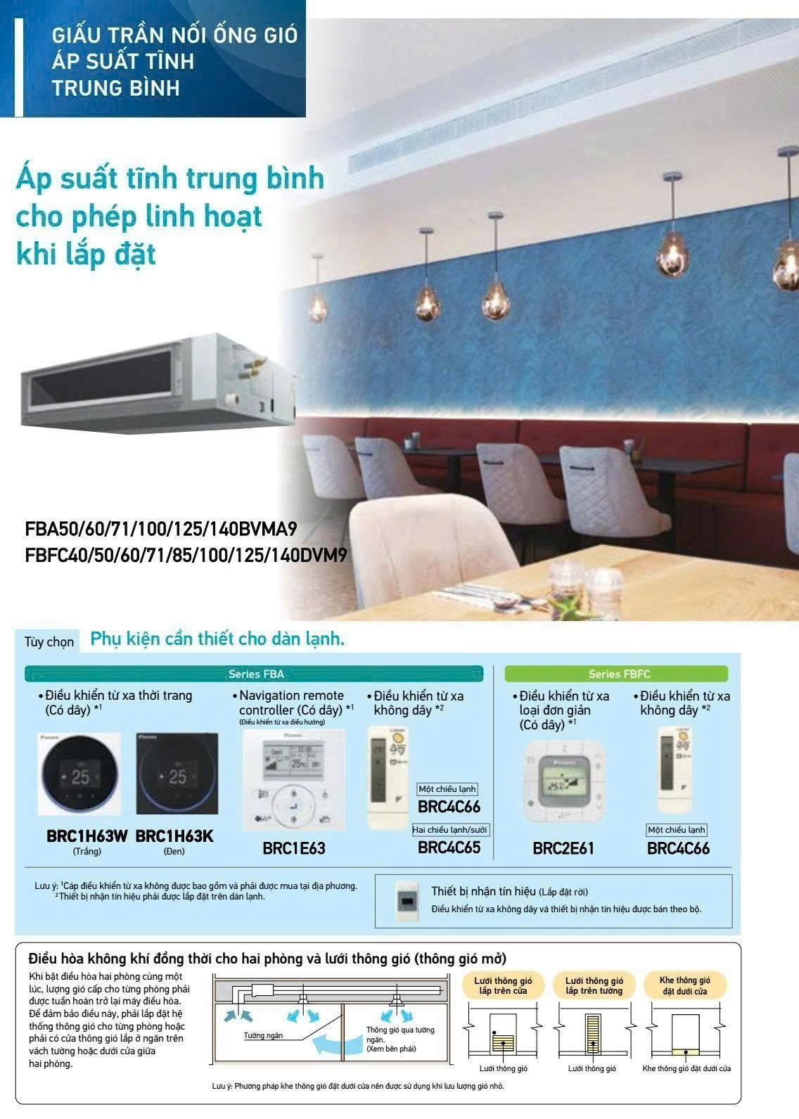 Hướng dẫn lắp đặt điều hòa nối ống gió Daikin 1 chiều FBFC125DVM9/RZFC125EY1