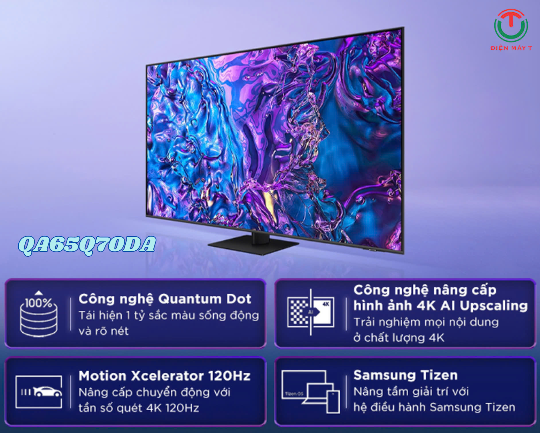 Smart Tivi QLED Samsung 4K 65 Inch QA65Q70DA Điện Máy T
