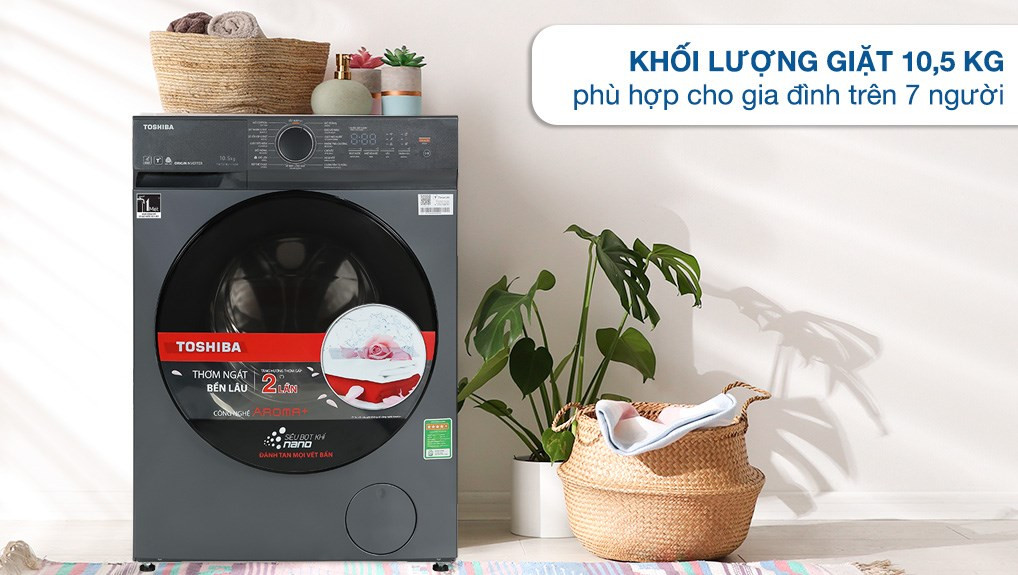 Máy giặt Toshiba Inverter 10.5 kg TW-T21BU115UWV(MG) | Điện Máy T