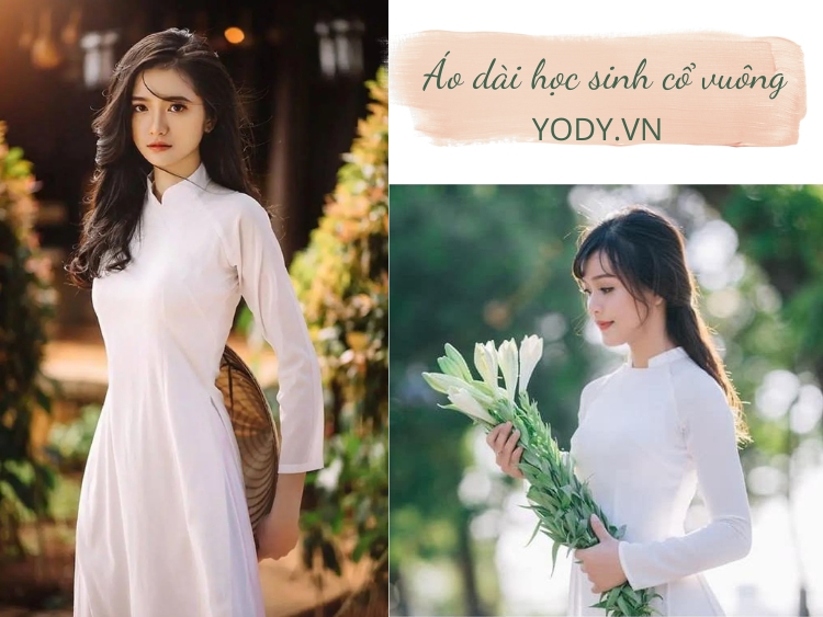 Áo dài học sinh cổ vuông là gì? 5 kiểu cổ áo dài học sinh