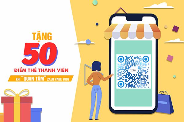 Cộng ngay 50 điểm vào thẻ thành viên YODY