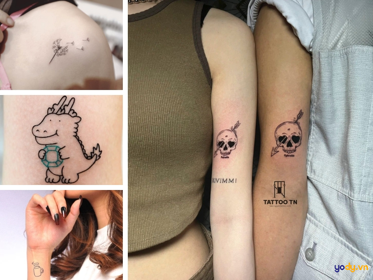 Hình xăm hoa hồng mini cho nữ  GÀ CON TATTOO UY TÍN TẠO NÊN THƯƠNG HIỆU