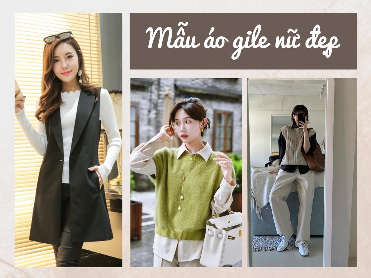 Set áo gile  chân váy tua dua