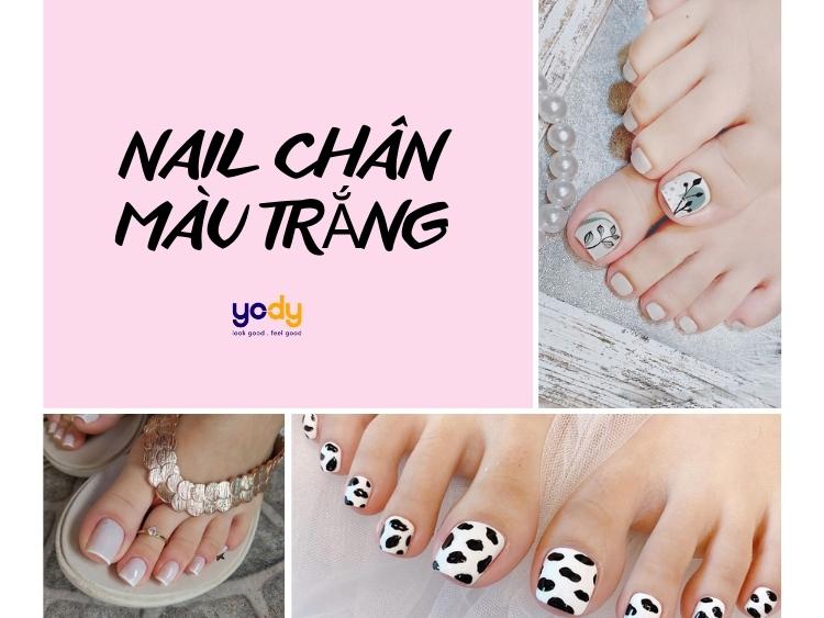 100+ mẫu nail chân màu trắng sang sịn vạn người mê