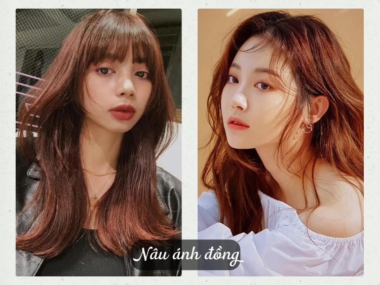 Điểm danh 10+ kiểu tóc màu nâu ánh đồng nịnh da và sành điệu