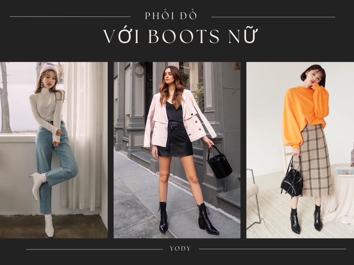 Những kiểu đầm công sở kết hợp với boots cực đẹp