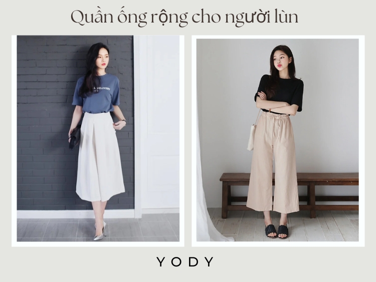 Quần ống rộng thời trang nữ