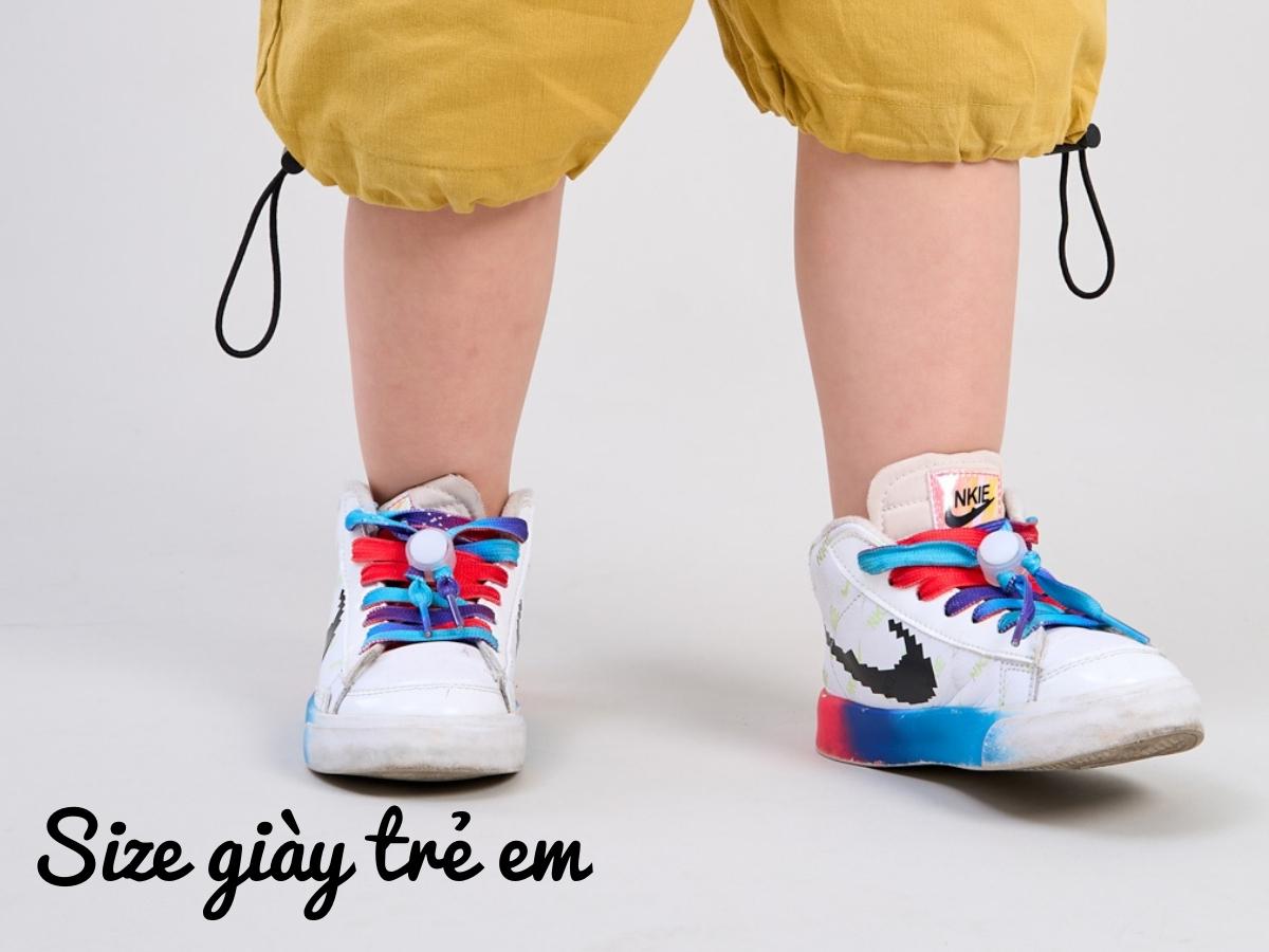 Bảng size giày trẻ em chuẩn và đầy đủ nhất hiện nay