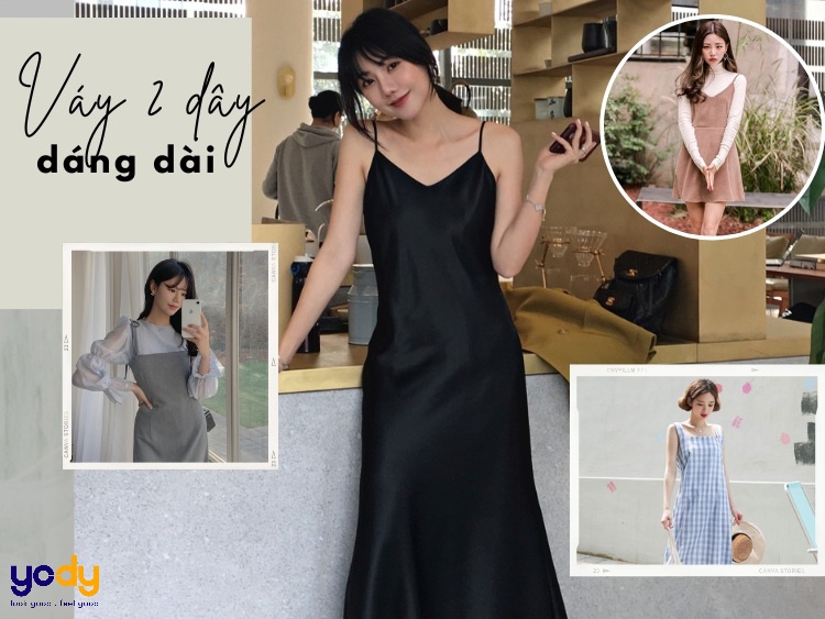 HNCmua  Váy Zara Hai Dây Dáng Dài Kẻ Sọc  Trắng Xanh