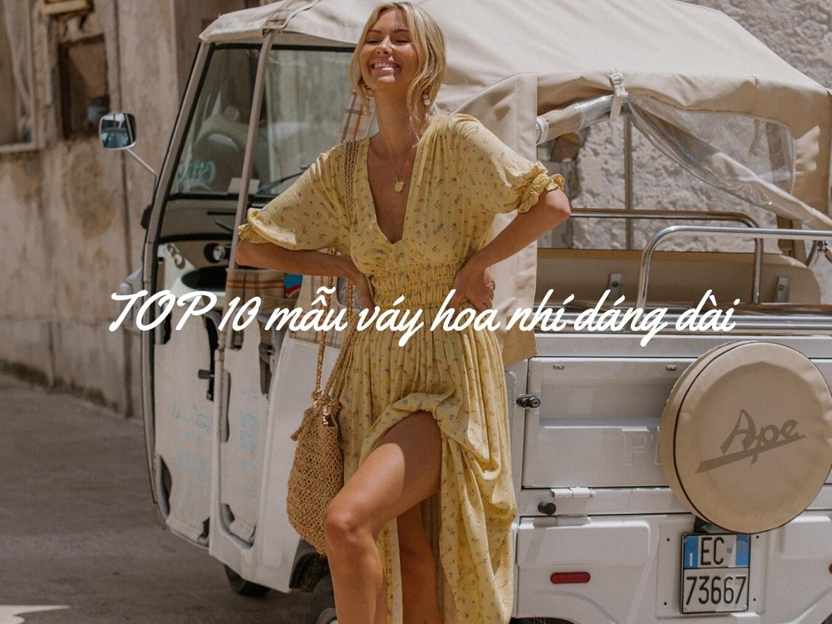 10+ mẫu váy hoa nhí dáng dài đang làm mưa, làm gió trên thị trường