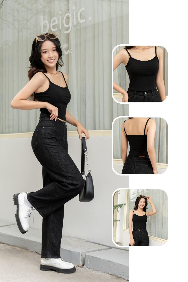 Áo Hai Dây Co Giãn Thoáng Mát