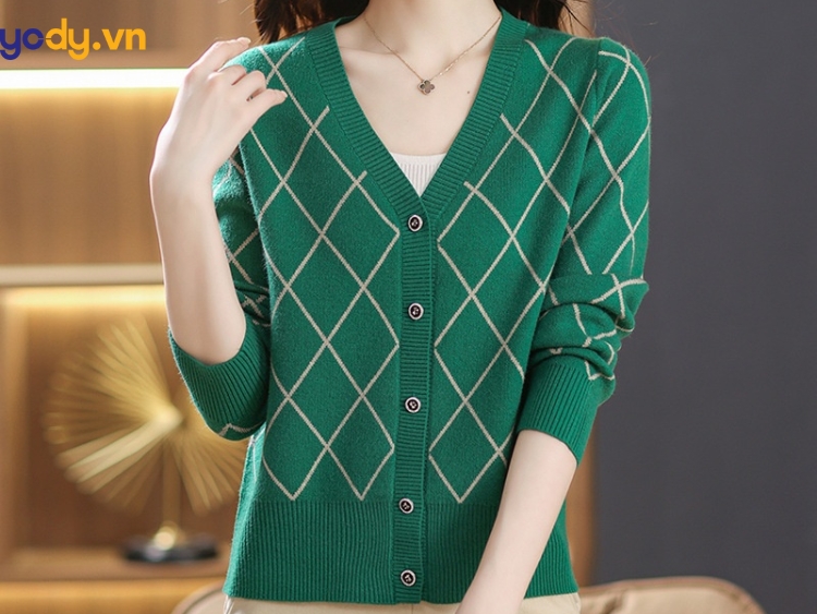 Áo khoác Cardigan nữ Hàn Quốc cổ chữ V
