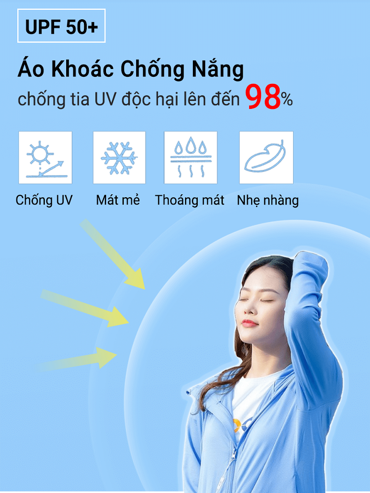 mặc áo chống tia UV