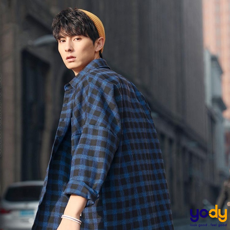 Áo sơ mi flannel nam họa tiết caro