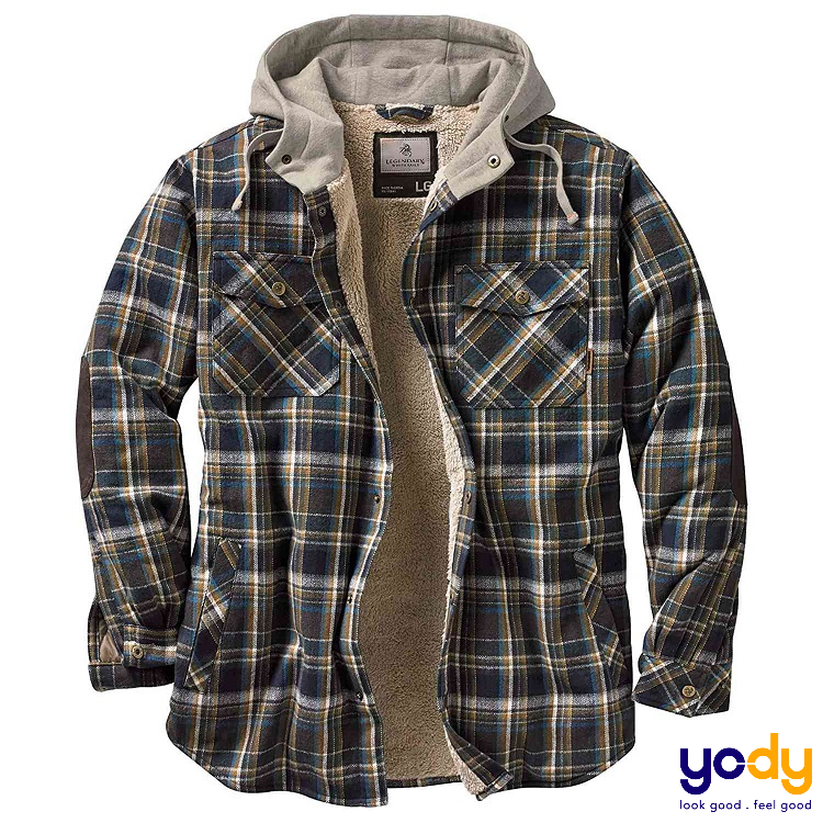  Áo flannel có mũ