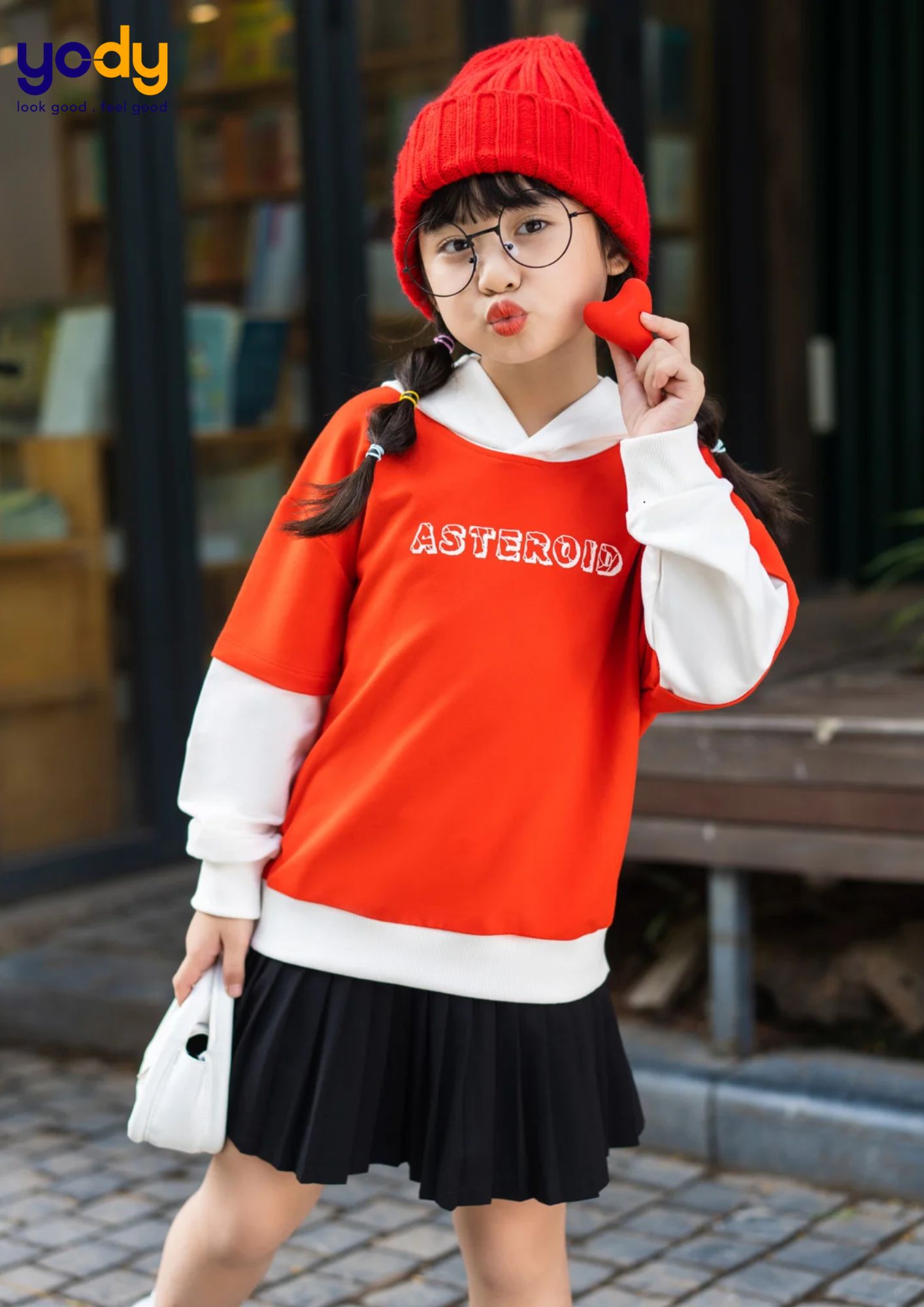 Áo hoodie trẻ em phối tay