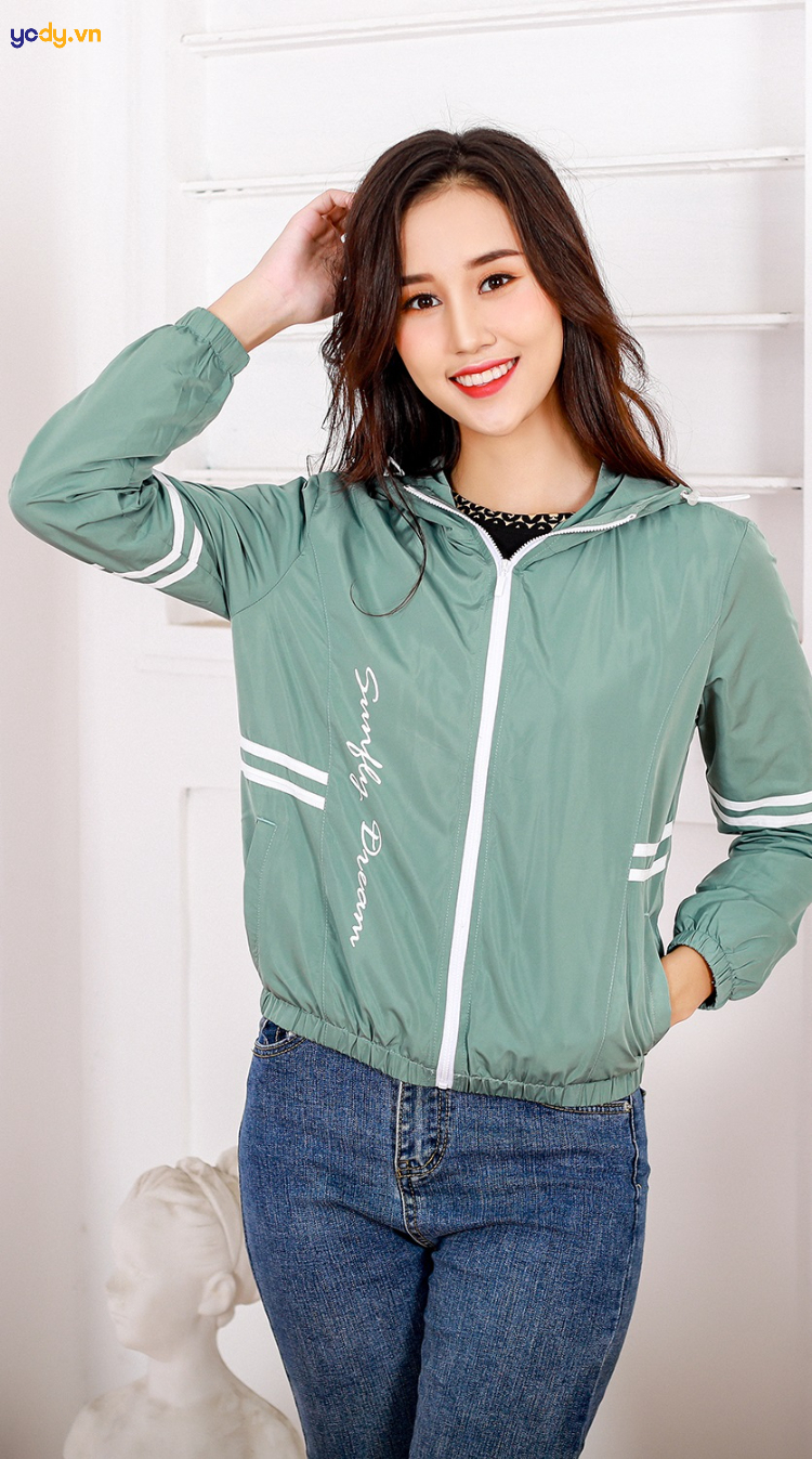 áo khoác gió nữ form rộng