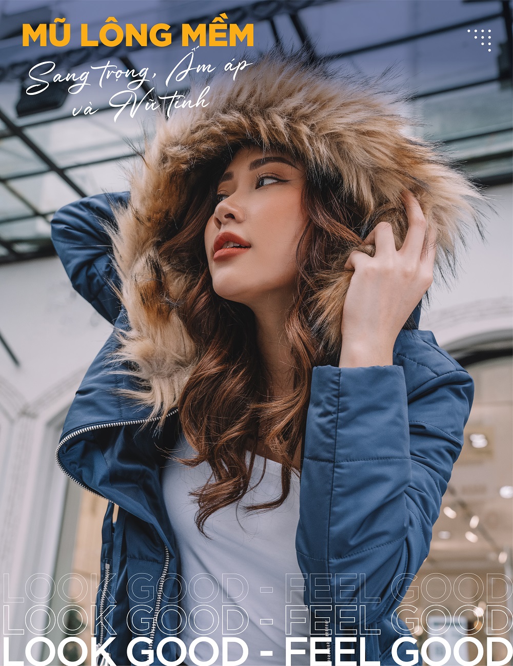 Áo Phao Nữ Bông Mỡ Dáng Dài Rút Eo Siêu Ấm