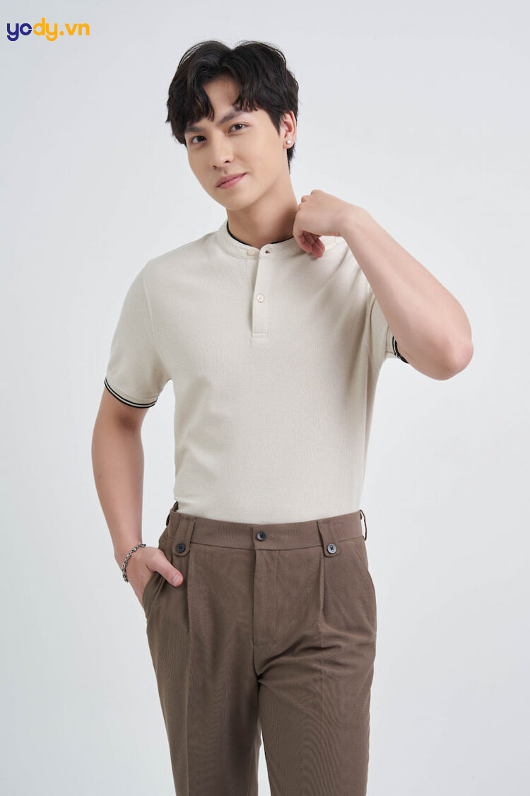 mẫu áo polo cổ trụ