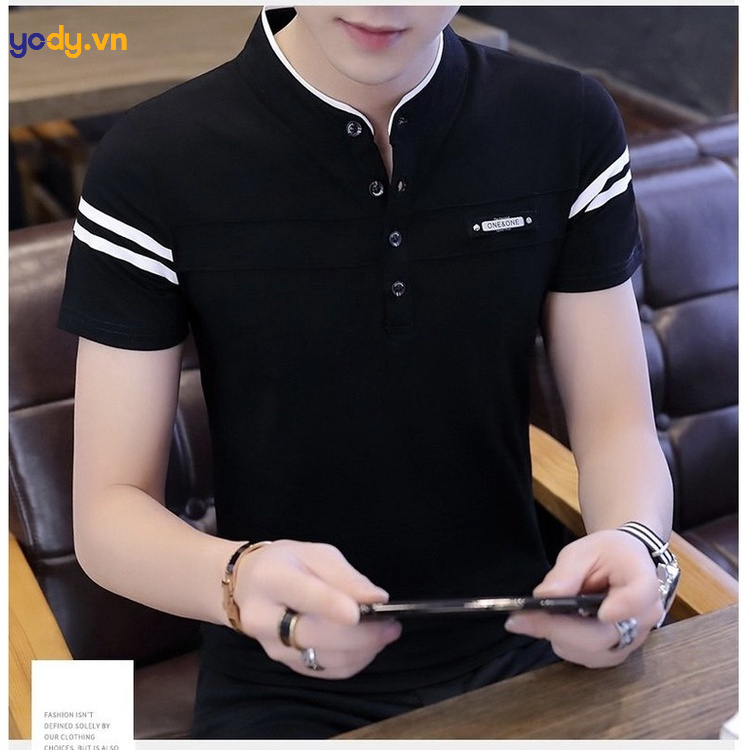 mẫu áo polo cổ trụ