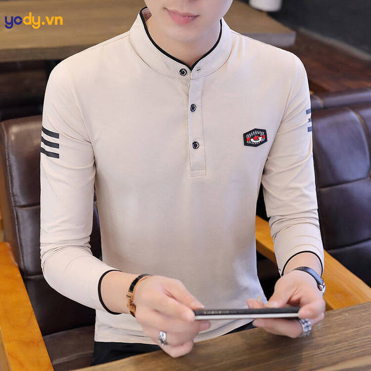 mẫu áo polo cổ trụ