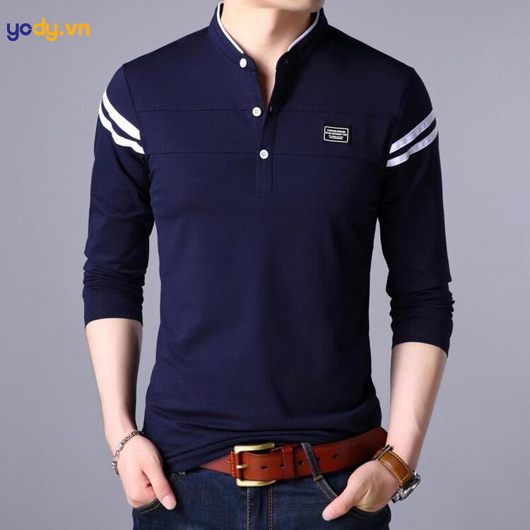 mẫu áo polo cổ trụ