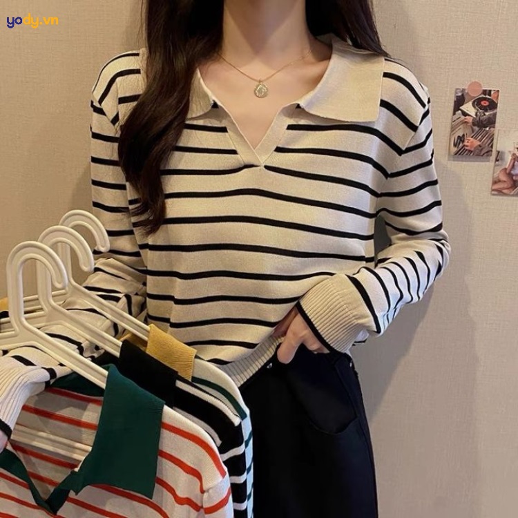 áo polo dài tay nữ