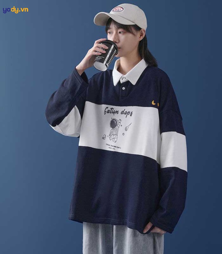áo polo dài tay nữ
