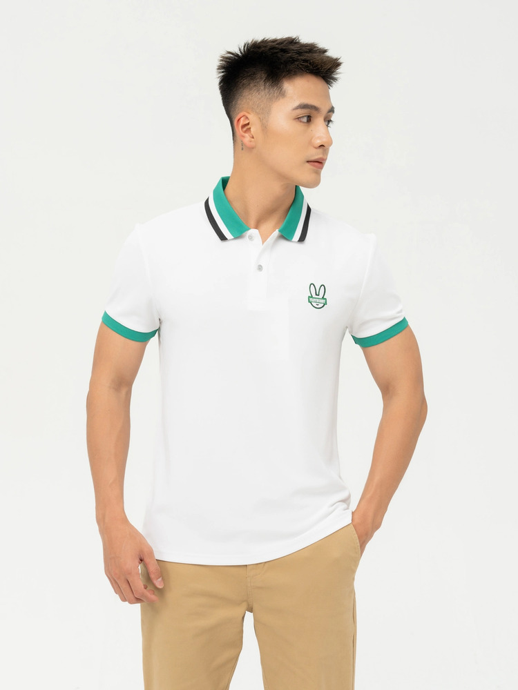 áo polo đen trắng
