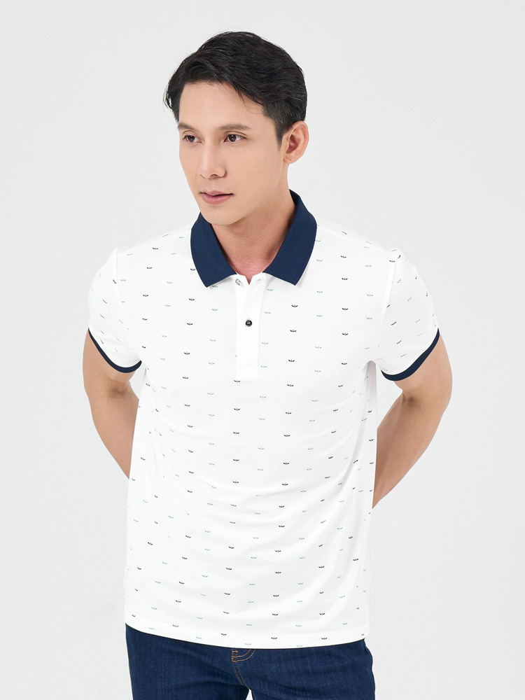 áo polo đen trắng