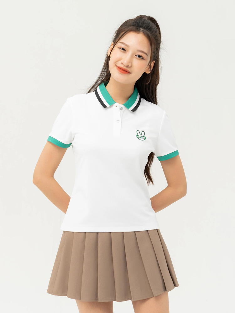 áo polo đen trắng