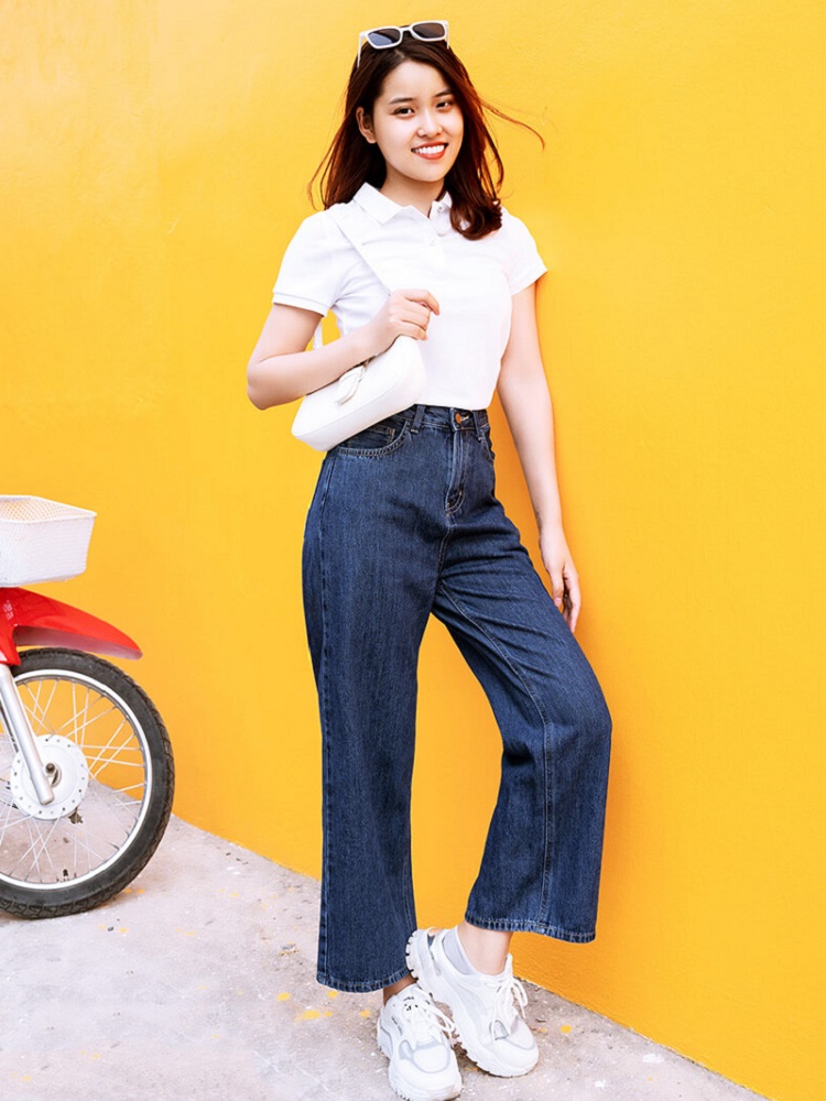 Áo polo nữ phối với quần gì